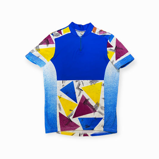 90s Radsport T-Shirt Blau/Bunt M