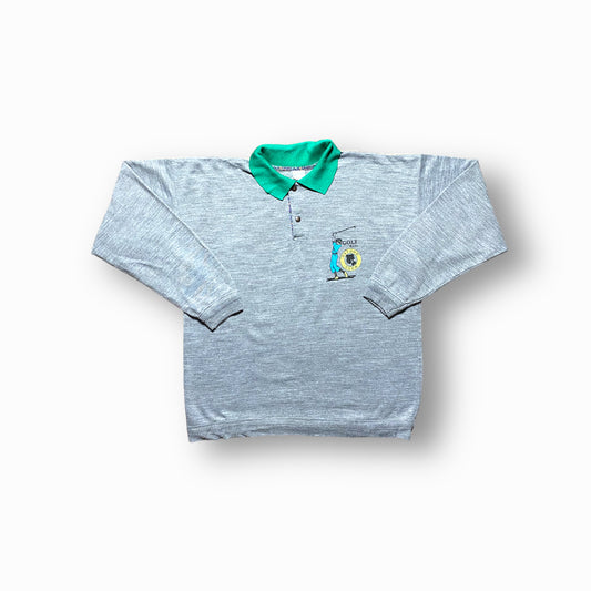 80s Oxford Golf Club Sweatshirt Baumwolle Grau/Grün L