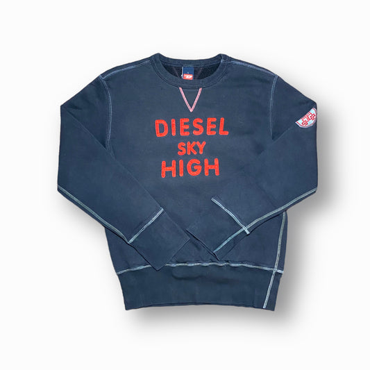 Diesel Sweatshirt Baumwolle Schwarz/Rot M