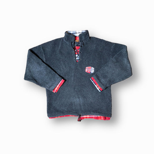 90s MAUNA KEA Sweatshirt Fleece Schwarz/Rot L