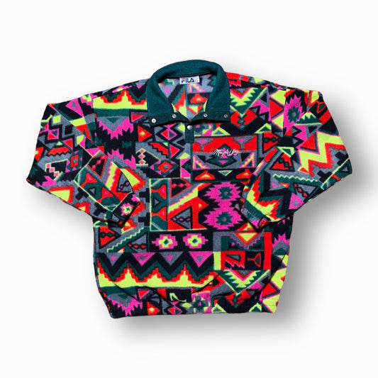 90s Fila Magic Line Sweatshirt Polartec Fleece Bunt L
