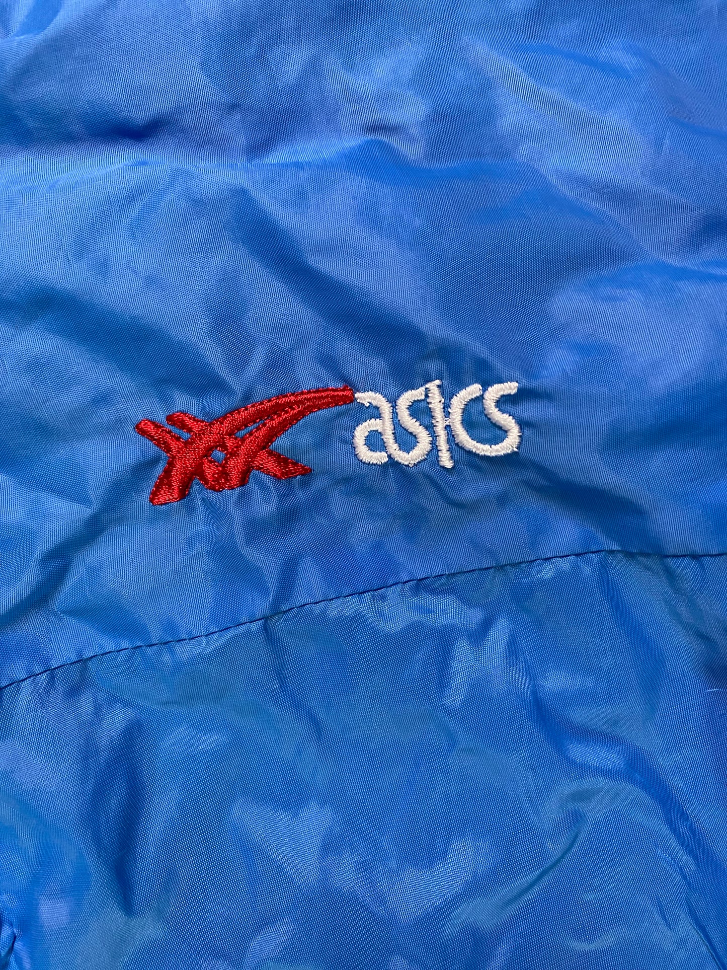 y2k ASICS Sport Regenjacke Nylon Blau L