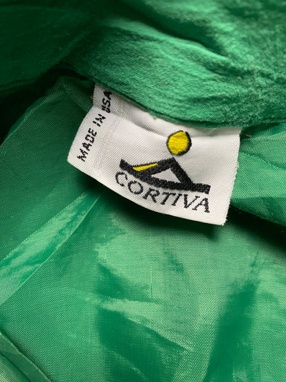 90s Cortiva USA Windbreaker Grün/Weiß S