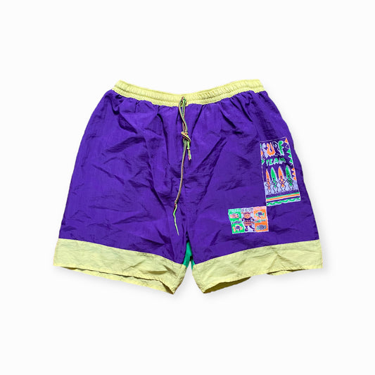 y2k Surfing Badehose Lila/Grün M