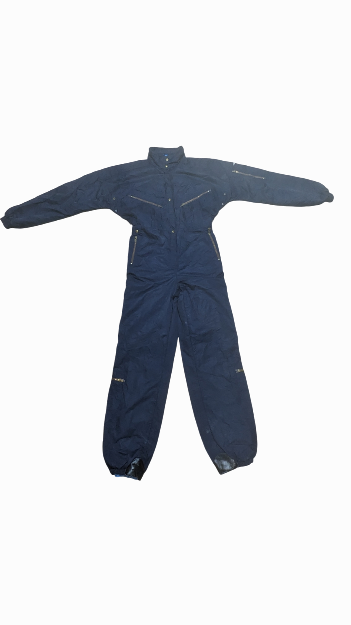 80s Gigirizzi Winter Skianzug Nylon Blau XL