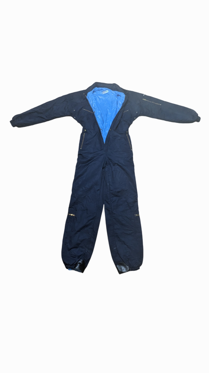 80s Gigirizzi Winter Skianzug Nylon Blau XL