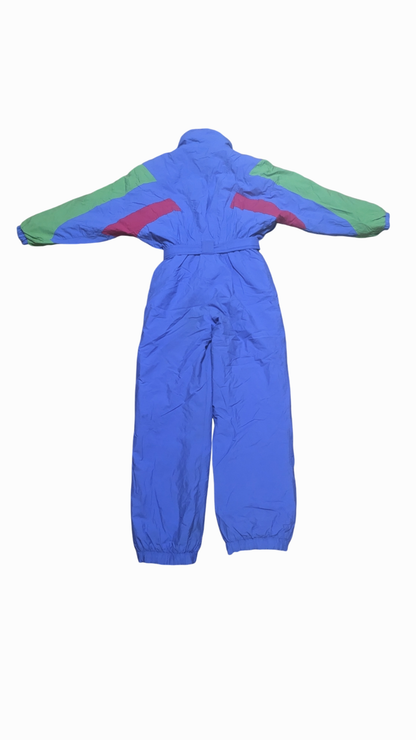 90s Peralp Winter Skianzug Nylon Blau/Grün M