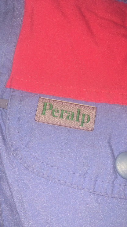 90s Peralp Winter Skianzug Nylon Blau/Grün M