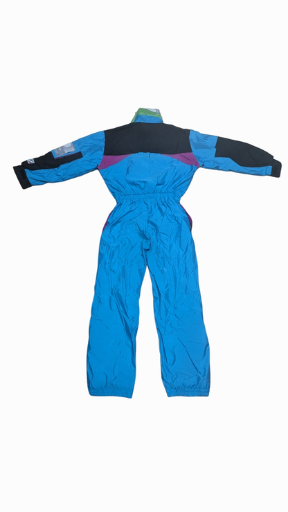 90s Colmar Winter Skianzug Nylon Lila/Blau S