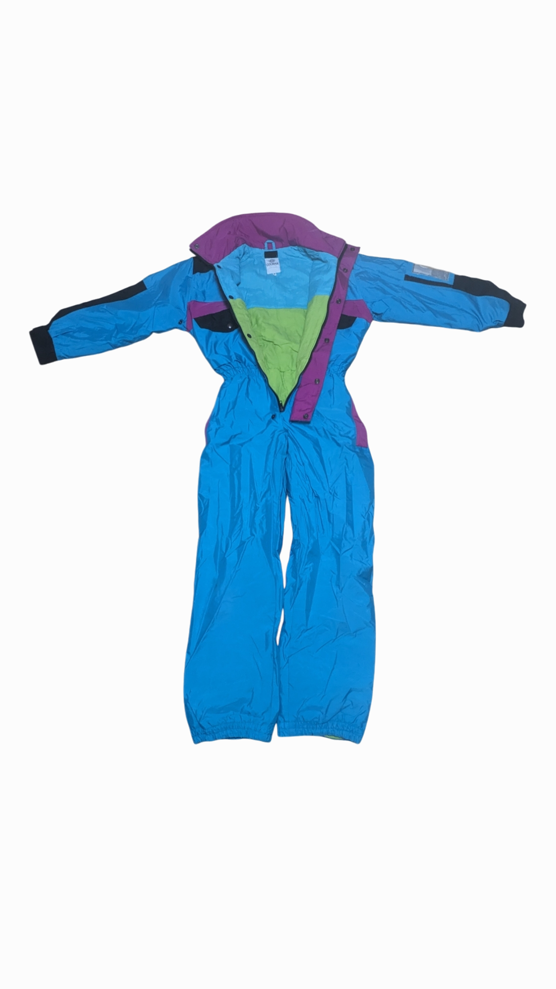 90s Colmar Winter Skianzug Nylon Lila/Blau S