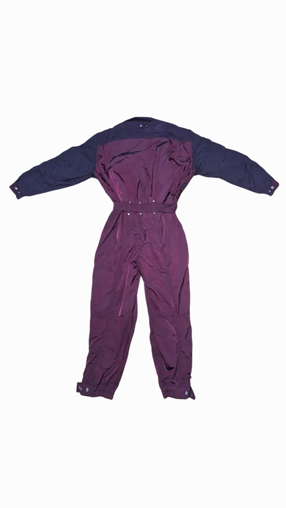 90s Chervo Winter Skianzug Nylon Burgunderrot XL