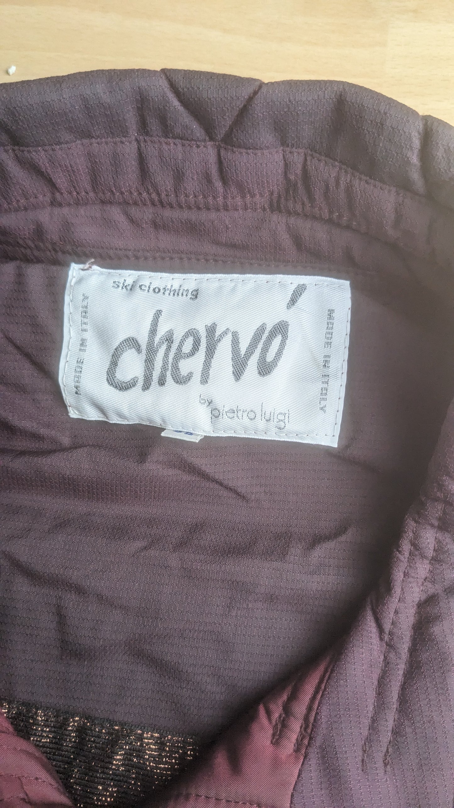 90s Chervo Winter Skianzug Nylon Burgunderrot XL