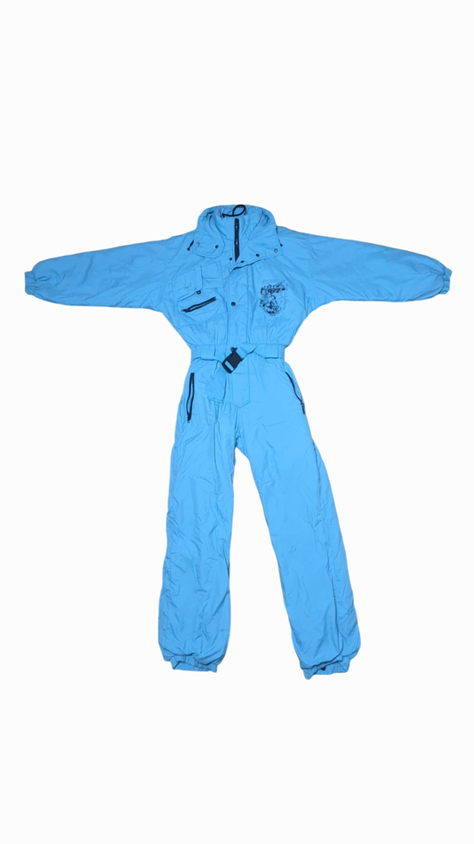 90s Brugi Winter Skianzug Hellblau S