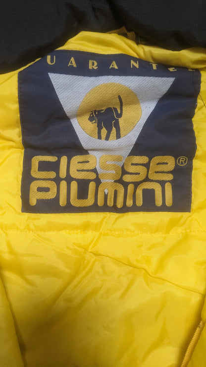 90s Ciesse Piumini Winter Skianzug Nylon Gelb/Schwarz L