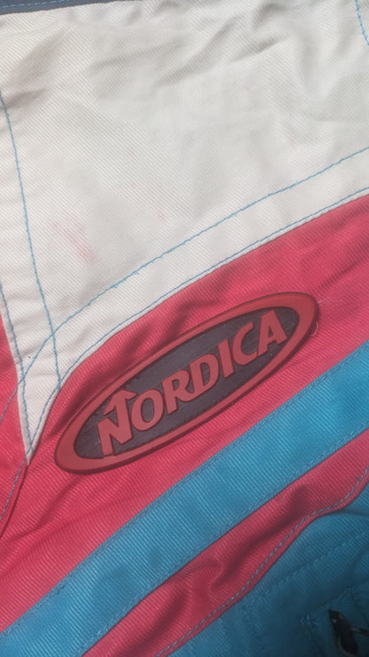 90s Nordica Winter Skianzug Nylon Grün/Pink M