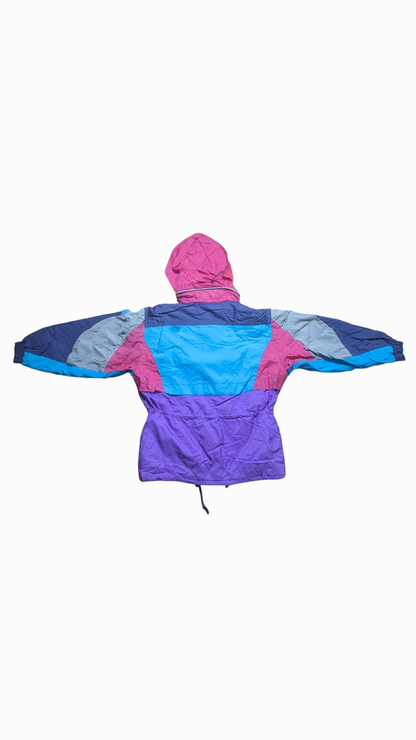 90s Colmar Winter Ski Jacke Lila/Türkis M