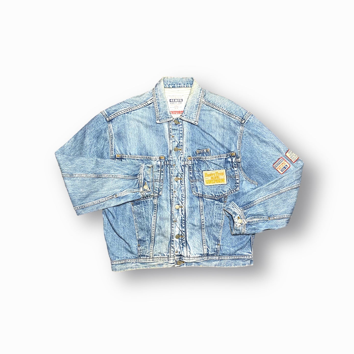 80s 45-MPR Uniform Jeansjacke Blau L - -F:CKNEW Clothing