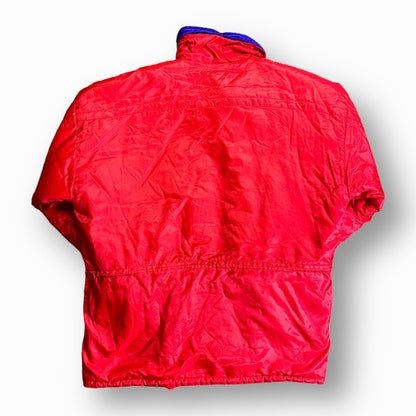 80s Biting Winter Ski Jacke Polyester Rot/Blau L - -F:CKNEW Clothing